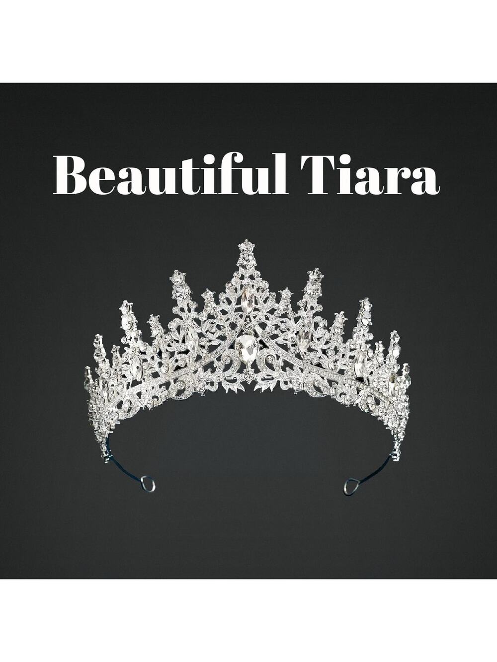 Beautiful Rhinestone Tiara for Brides Quinceanera Pageants Princess Queen & More